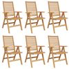 vidaXL Hage Stol 6 pcs Brun 52 x 64.5 x 108 cm Heltre teak