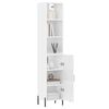 vidaXL Highboard h&oslash;yglans hvit 34,5x34x180 cm konstruert tre