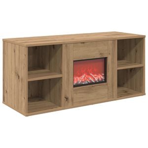 vidaXL Elektrisk peis Artisan eik 100 x 37 x 45,5 cm Konstruert tre