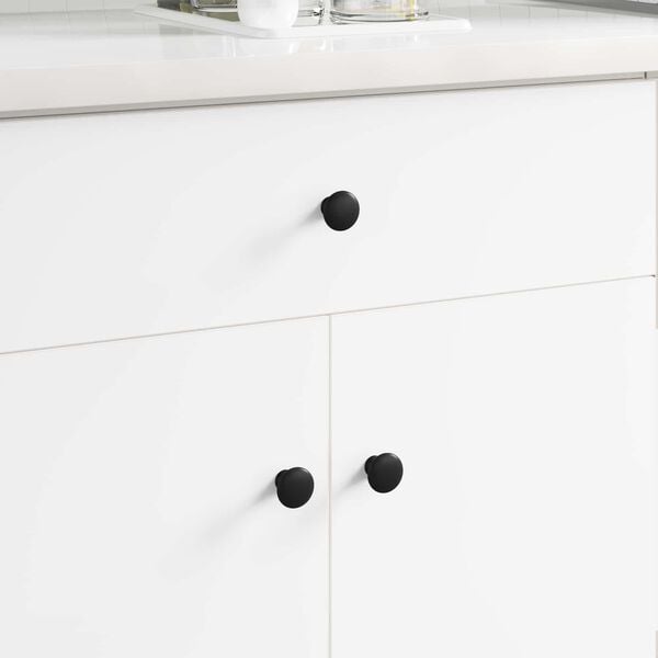 vidaXL H&aring;ndtak 12 pcs Svart &Oslash;30 mm Aluminium