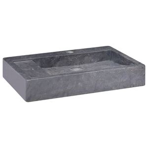 vidaXL Vask 58x39x10 cm marmor svart