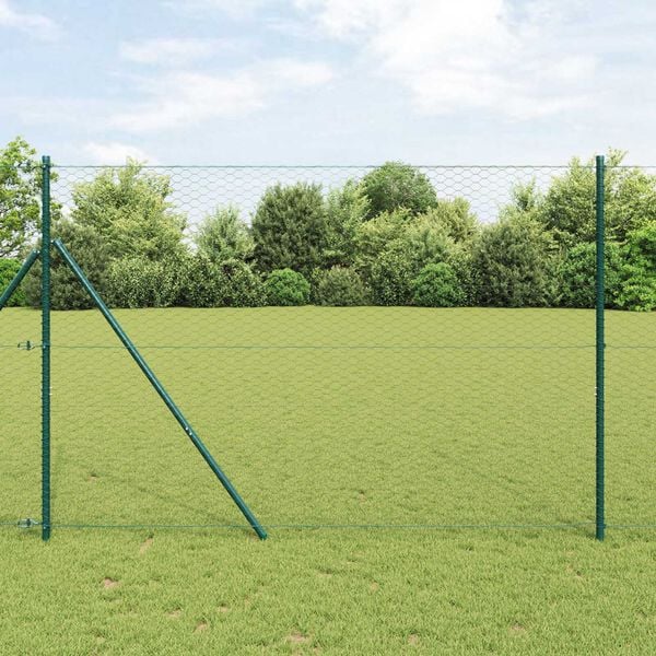 vidaXL Gjerdep&aring;le Gr&aring; 100 x 1,6 m (36 mm mesh) St&aring;l og PVC