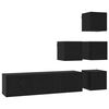vidaXL TV-benksett 6 pcs 60 x 30 x 30 cm Svart eik Konstruert tre