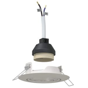 vidaXL Spotlight 6 pcs Hvit 9 x 9 x 2.5 cm Metall