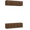 vidaXL TV-benker vegg 4 stk brun eik 60x30x30 cm konstruert tre