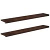 vidaXL Vinduplanker 2 stk. M&oslash;rk brun 140 x 30 x 2 cm Massiv b&oslash;ketre