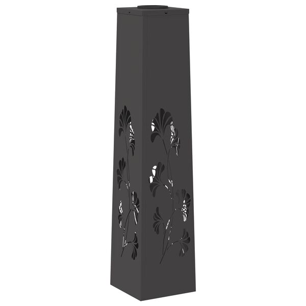 vidaXL Solenergi LED stibelys 2 pcs Svart Kaldvalset st&aring;l