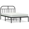 vidaXL Sengeramme i metall med hodegavl svart 120x190 cm