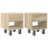 vidaXL Nattbord 2 stk. Sonoma eik 40,5 x 40 x 48 cm Konstruert tre