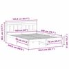 vidaXL Sengestamme Hvit 160 x 200 cm Massiv furu