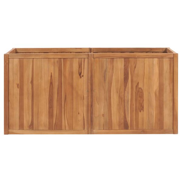 vidaXL Høybed 150x50x70 cm heltre teak