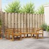 vidaXL Utend&oslash;rs sofa-sett 6 pcs Naturlig Solid akasietre
