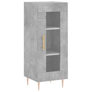 vidaXL Skjenk betonggr&aring; 34,5x34x90 cm konstruert tre