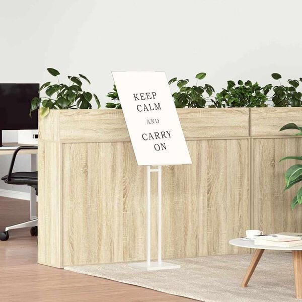 vidaXL Messe Utstillinger 2 pcs Hvit 26.5 x 26.5 x 127 cm Jern