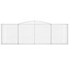 vidaXL Gabionkurver buede 15 stk 400x30x120/140 cm galvanisert jern