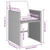 vidaXL Hage Spisegruppe 5 pcs Beige polyrotting