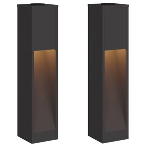 vidaXL Solcelle LED Stibelys 2 stk. Varmhvit 18 x 18 x 80 cm