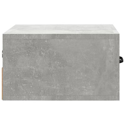 vidaXL Veggmontert nattbord betonggrå 35x35x20 cm