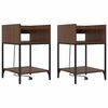 vidaXL Nattbordskap 2 stk. Brun Eik 40 x 40 x 61 cm Konstruert tre