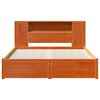 vidaXL Bokhylle Seng Ramm Vokset Brun 160 x 200 cm Massiv furu