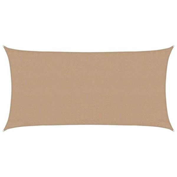 vidaXL Solseil 160 g/m&sup2; gr&aring;brun 3x6 m HDPE