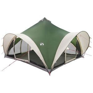 vidaXL Tipi telt med tak Gr&oslash;nn 18 personer Polyester og st&aring;l