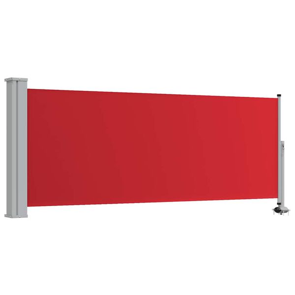 vidaXL Uttrekkbar sidemarkise 100x300 cm r&oslash;d