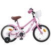 vidaXL Barnesykkel 16 Tommer for 4-6 &aring;r gammel Lys rosa
