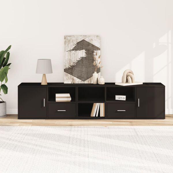 vidaXL Hj&oslash;rneskap svart 200x40x45 cm konstruert tre