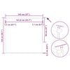 vidaXL Rullegardin lystette 145x150 cm stoff bredde 141,6 cm polyester