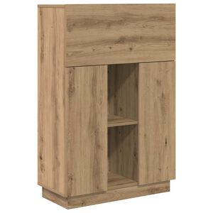 vidaXL Skrivebord Artisan Eik Konstruert tre 71.5 x 31.5 x 106.5 cm