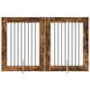 vidaXL Hundegate med stender 2 pcs R&oslash;kt Eik 80 x 100 cm Konstruert tre