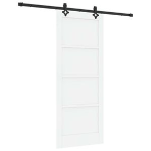vidaXL Skyved&oslash;r Hvit og svart 83 x 202 cm Heltre furu