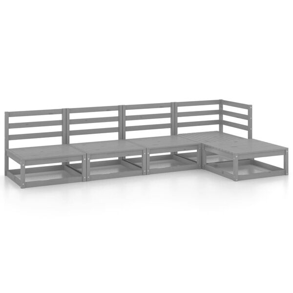 vidaXL Hagesofagruppe 5 deler heltre furu gr&aring;