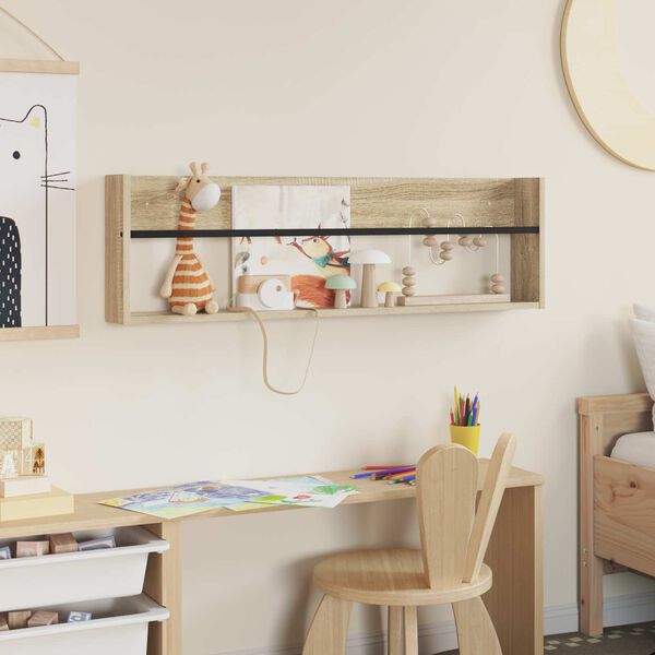 vidaXL Magasinreol Sonoma eik 100 x 12 x 30 cm Konstruert tre