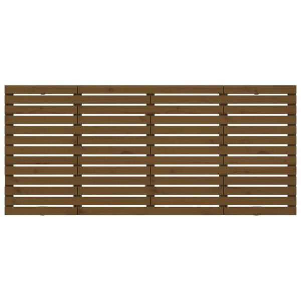 vidaXL Veggmontert hodegavl honningbrun 166x3x91,5 cm heltre furu