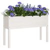 vidaXL Plantekasser 2 stk hvit 110x31x70 cm heltre furu