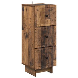 vidaXL Skuffeskap Gammelt tre 33 x 34,5 x 90 cm Konstruert tre