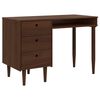 vidaXL Skrivebord BILBAO M&oslash;rk karamell 114 x 53 x 75 cm