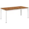 vidaXL Hage middagsbord NAARDEN Naturlig og Hvit 180 x 88,5 x 75 cm