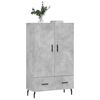 vidaXL Highboard betonggr&aring; 69,5x31x115 cm konstruert tre
