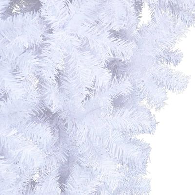 vidaXL Opp-ned kunstig juletre med stativ hvit 150 cm