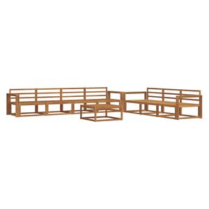 vidaXL Utend&oslash;rs sofa-sett 8 pcs Naturlig Solid akasietre
