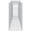 vidaXL Gabionkurver buede 15 stk 400x50x100/120 cm galvanisert jern