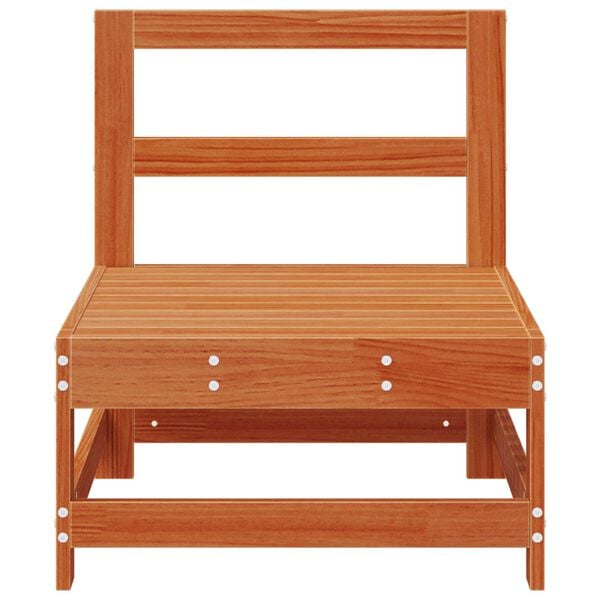 vidaXL Hagem&oslash;bel Midtsofa Massiv furu VoksBrun 124 x 62 x 70,5 cm