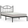 vidaXL Sengeramme i metall med hodegavl svart 100x190 cm