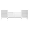 vidaXL TV-benk høyglans hvit 160x35x55 cm konstruert tre