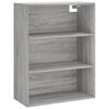 vidaXL Highboard grå sonoma 69,5x34x180 cm konstruert tre