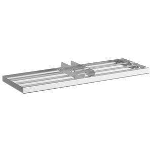 vidaXL Hage nivelleringsrake s&oslash;lv 75 x 25 x 6 cm Rustfritt St&aring;l