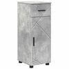 vidaXL Baderomsskap Betonggr&aring; 30 x 35 x 80 cm Konstruert tre & Metall